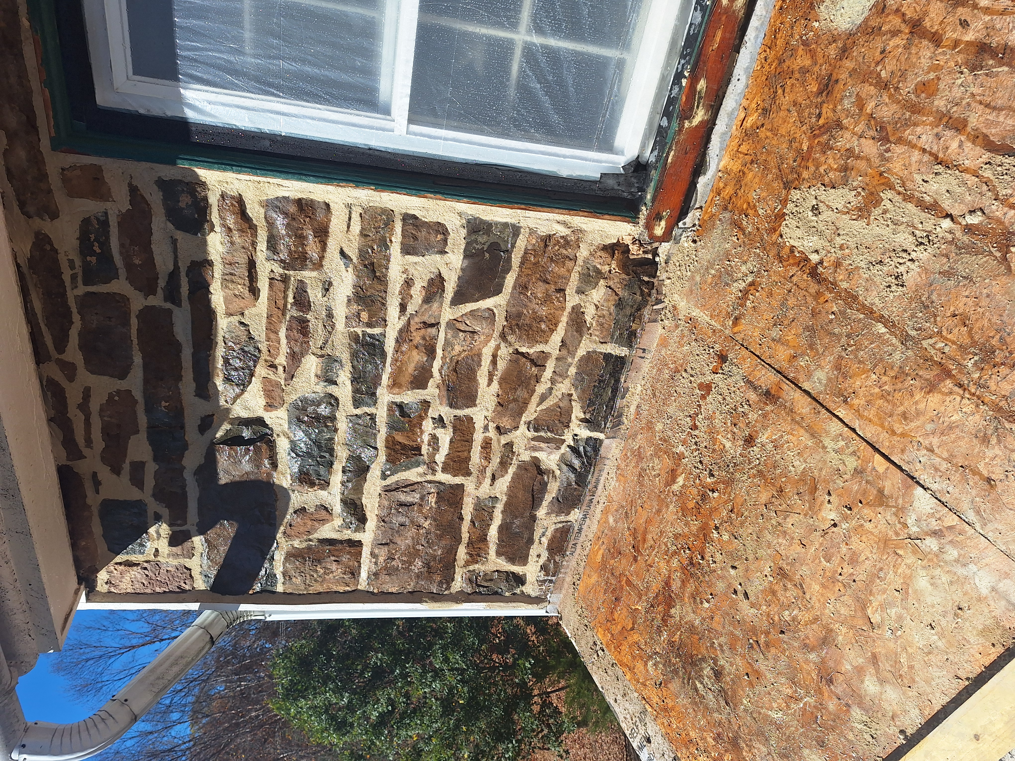 Farmhouse stone wall repair