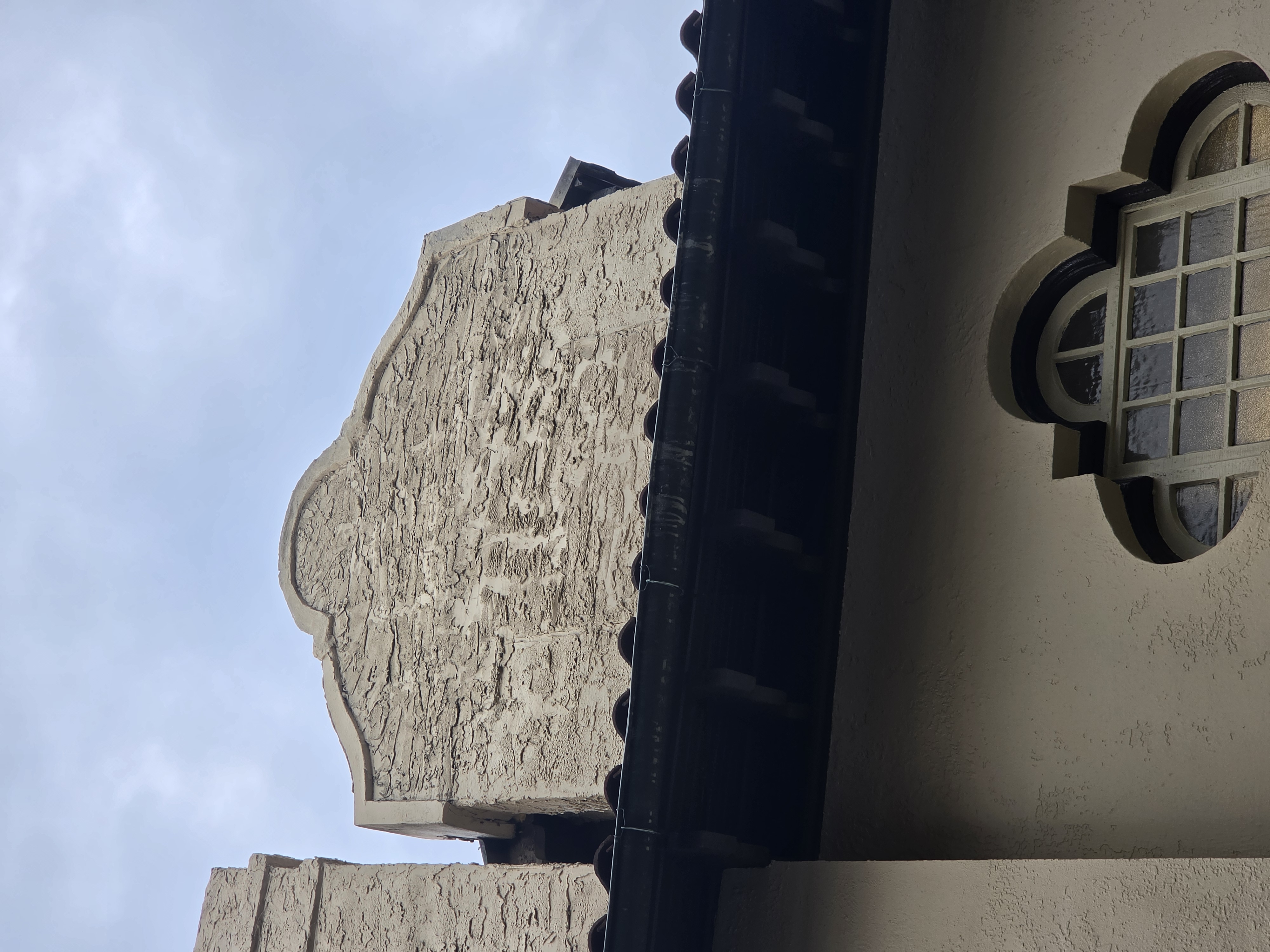 Finished stucco repair in Pottstown PA with repaired textured stucco finish