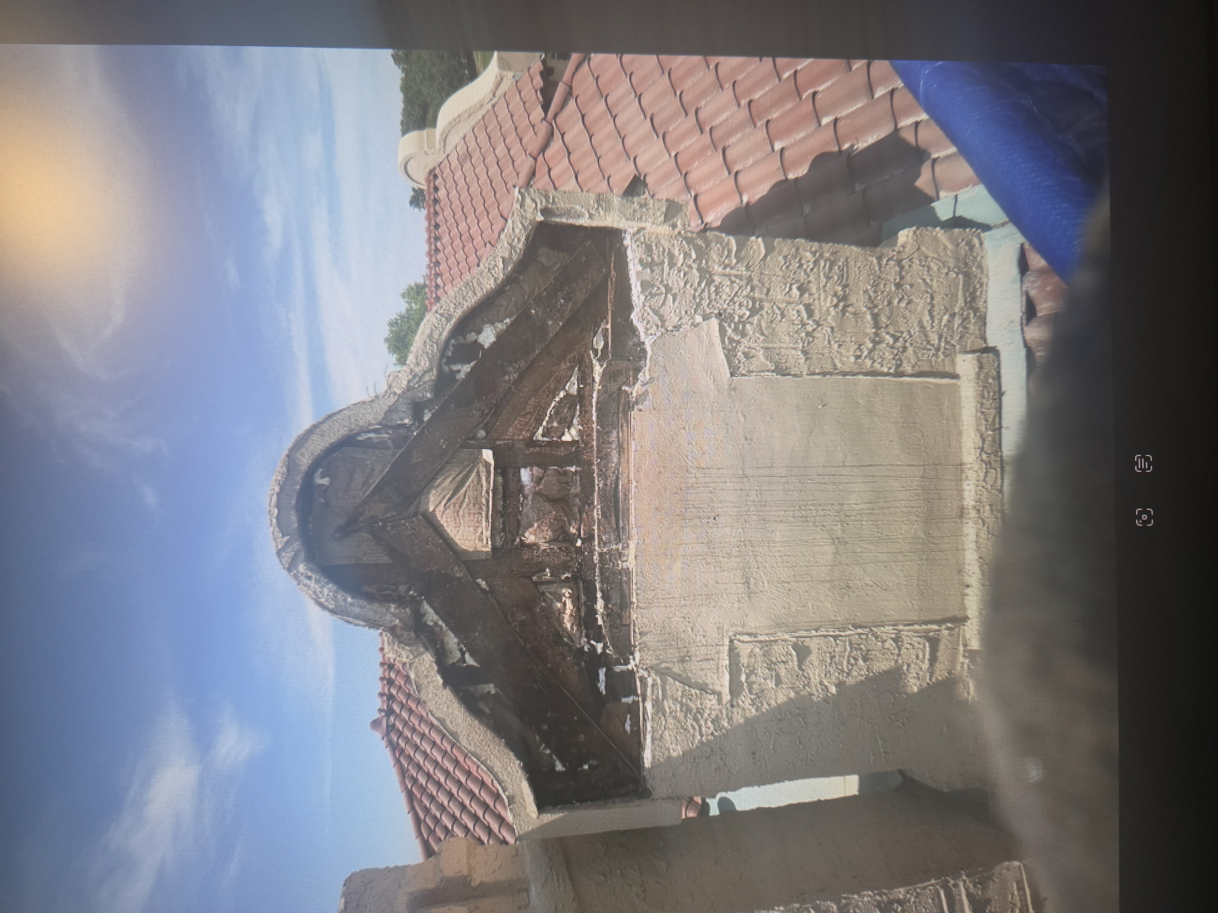 Before stucco repair in Pottstown PA showing damaged exterior stucco wall